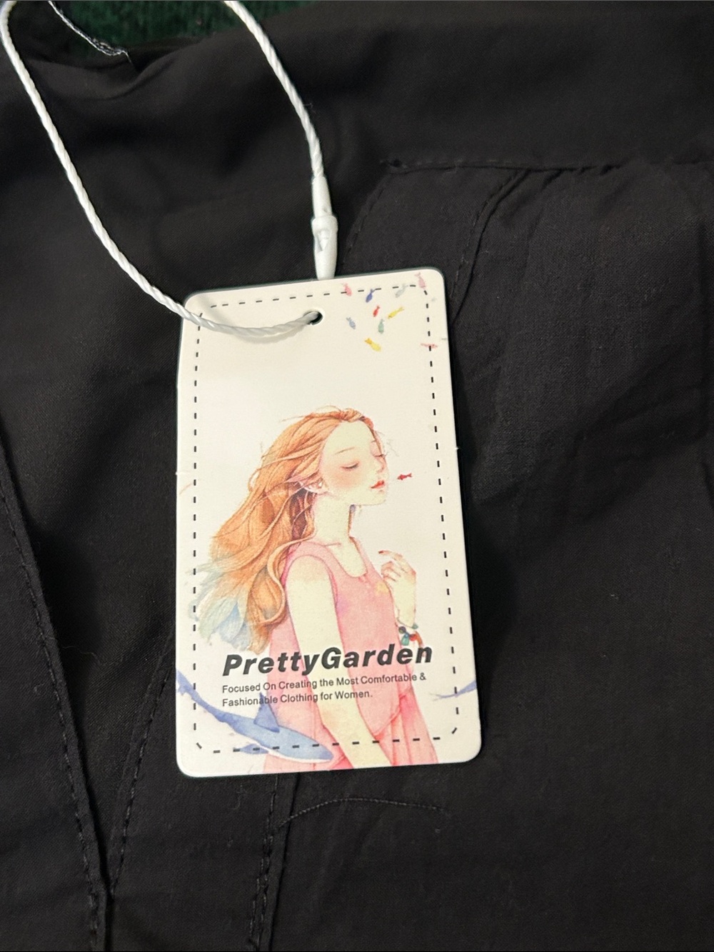 NWT PrettyGarden Black Eyelet Midi Dress Size XL Short Sleeves - Picture 14 of 15